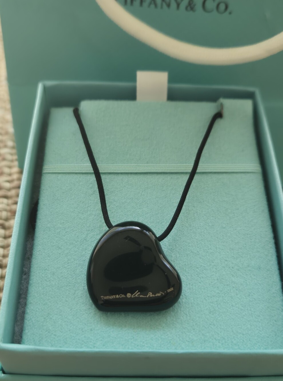 Tiffany & Co. Black Full Heart Pendant